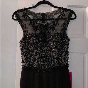Black prom evening dress